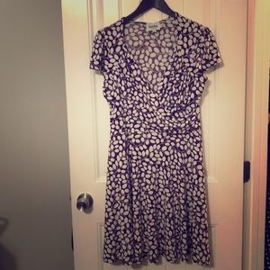 Geometric floral a-line dress XL petite